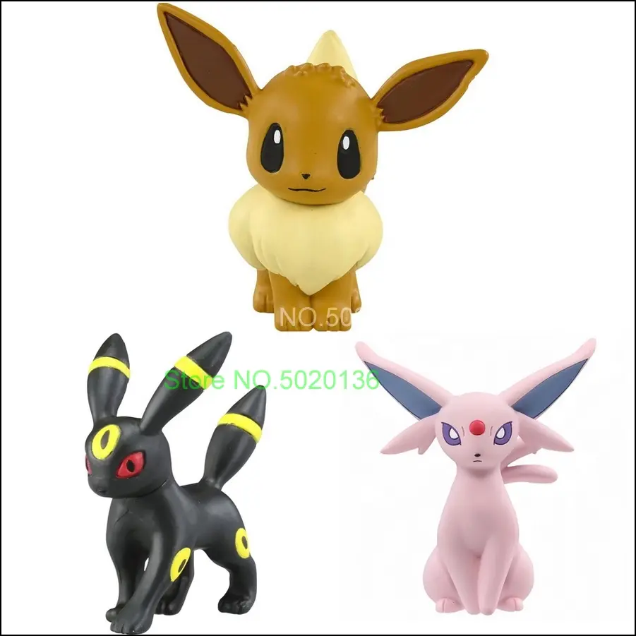 Original 9 pcs / Set Pokemon Eeveelution Collectible Display Figure Set of 9 - Eevee Umbreon