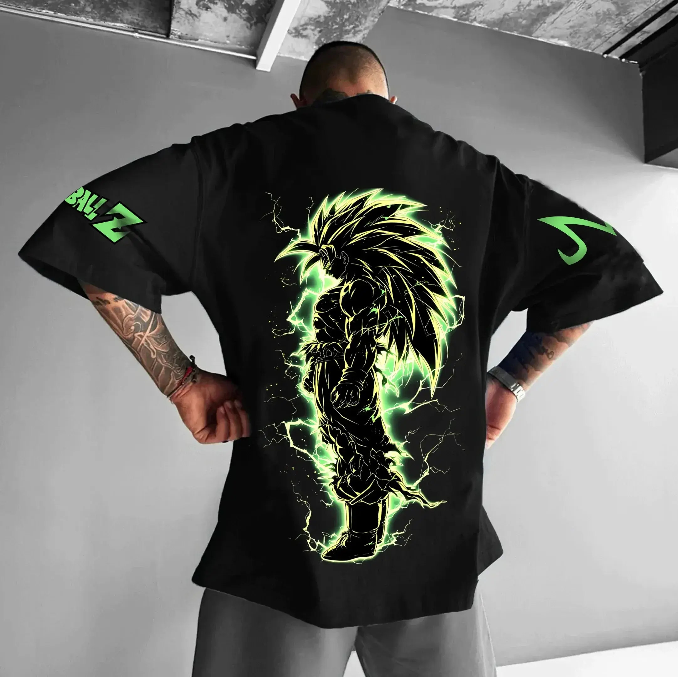 Dragon Ball Costume Anime Goku Black Super Saiyan Print Summer Clothing Men's Short Sleeve T-shirt Y2K High Street Fashion