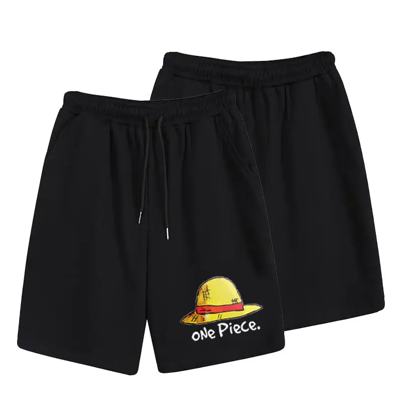 One Piece Anime Casual Men's and Women's Shorts Summer Slightly Elastic High-quality Pure Cotton Sports Shorts Children's Shorts