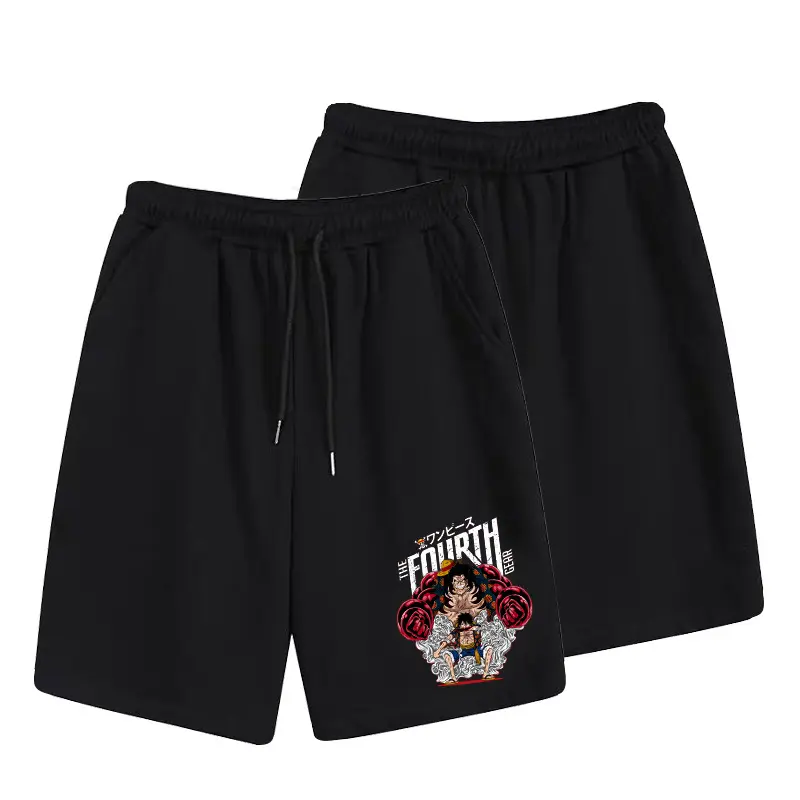 One Piece Anime Casual Men's and Women's Shorts Summer Slightly Elastic High-quality Pure Cotton Sports Shorts Children's Shorts