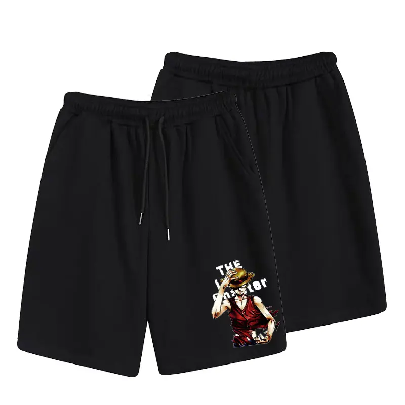 One Piece Anime Casual Men's and Women's Shorts Summer Slightly Elastic High-quality Pure Cotton Sports Shorts Children's Shorts