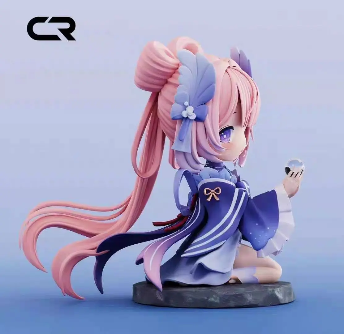 Genshin Impact Figurine Sangonomiya Kokomi Figure Yae Miko Anime Figures Q Version Pvc Models Toy Decoration Kids Birthday Gift