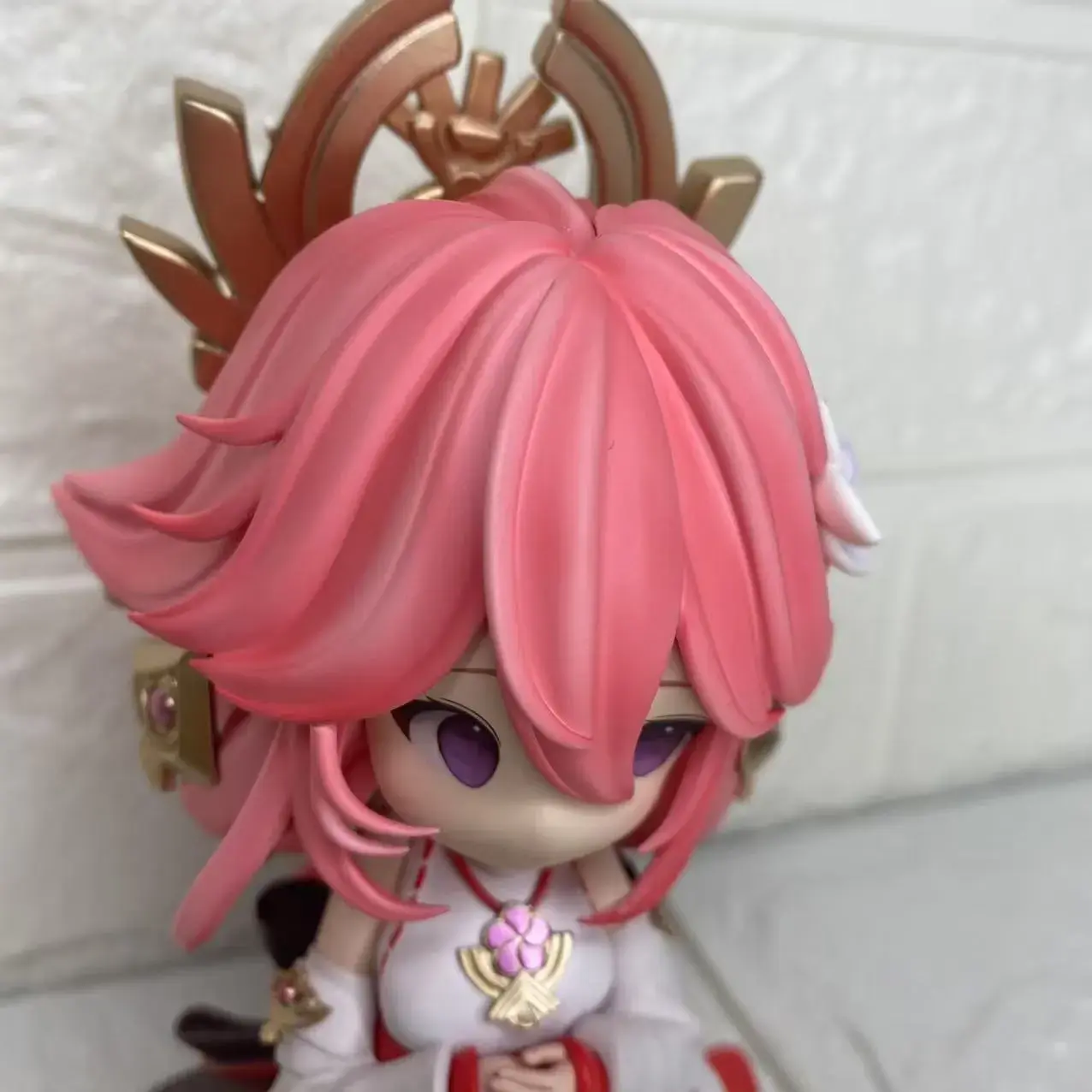 Genshin Impact Figurine Sangonomiya Kokomi Figure Yae Miko Anime Figures Q Version Pvc Models Toy Decoration Kids Birthday Gift