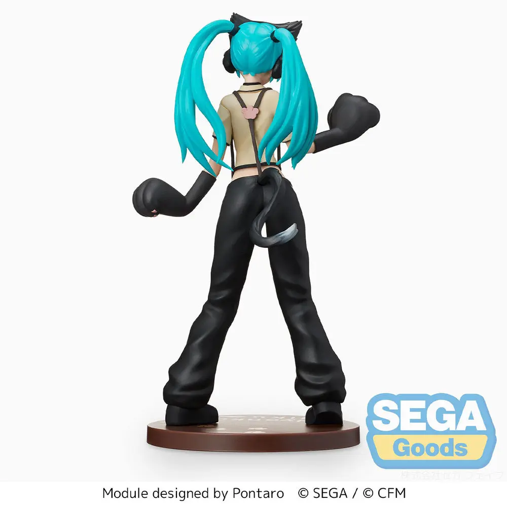 Genuine Sega Spm Hatsune Miku Project Diva Cat Version Figure Prize Model Collectible Statue Customized Decoration Birthday Gift