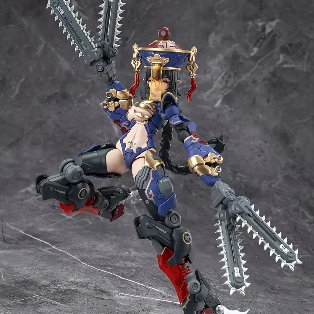 New Original Hemoxian Figure Jiulian Figures Reverberation Of Medta Figurine 1/12 Zombie Girl Assembly Model Kit Collection Gift
