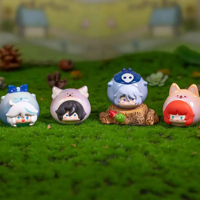 Genshin Impact Blind Box Furina Mini Anime Figure Game Surprise Box Q Version Kamisato Figures Pvc Dolls Desk Decora Toys Gifts