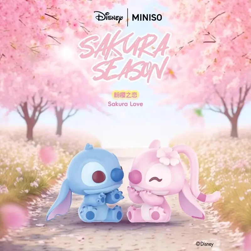 New Genuine Miniso Winnie The Pooh Blind Box Spring Honey Language Series Sakura Season Mystery Box Collection Customized Gifts