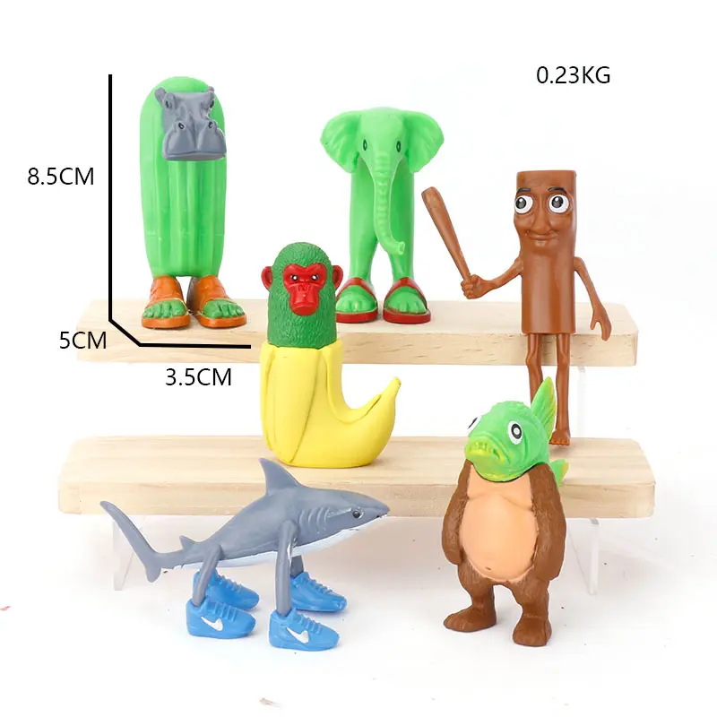 New Italian Brainrot Monster Fusion Edition Figures Tung Tung Tung Sahur Tralalero Tralala Figurine  Cartoon Ornament Toys Gifts
