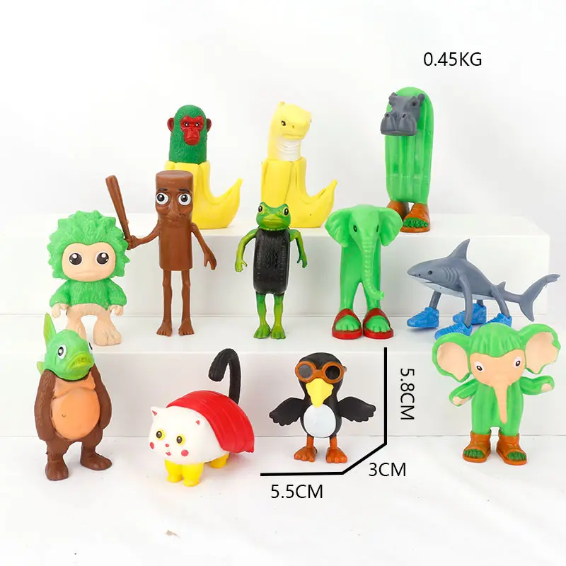 New Italian Brainrot Monster Fusion Edition Figures Tung Tung Tung Sahur Tralalero Tralala Figurine  Cartoon Ornament Toys Gifts