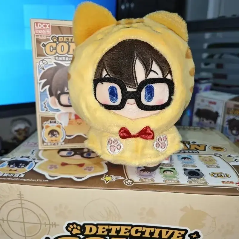 Toys Detective Conan Cat Cape Series Blind Box Plush Bento Pendant Anime Figure Collection Model Kawaii Custom Doll Toy