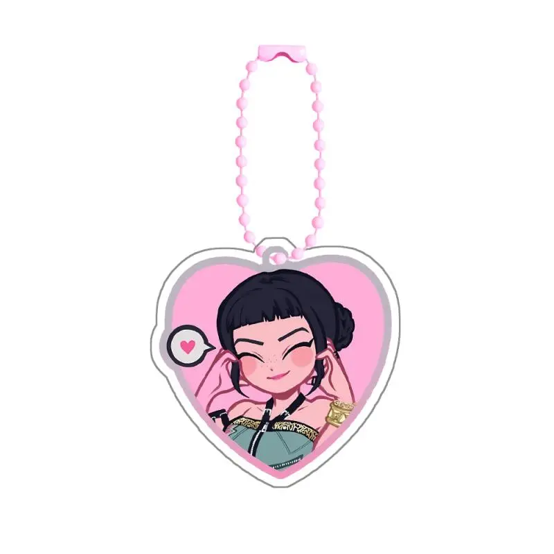 Cartoon Huntr-X Acrylic Pendant K-Pop Demon Hunters Preorder Keychain - Fan Art Self Made Acrylic Charm Game Collection Toy