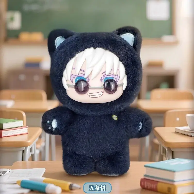 Original BANDAI Jujutsu Kaisen 2 Cat Ear Plushie Series Blind Box Mystery Box Anime Figure Room Decoration Collection Gifts