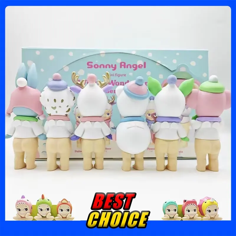 Sonny Angel Winter Wonderland Series Cute Anime Figure Dolls Christmas Tree Ornaments Collectible Toys for Kids Fans Gift 2024