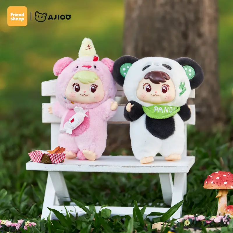 Ajioo Adventure Cute Friends Series Plush Doll Toy Surprise Blind Box Vinyl Pendant Collectible Holiday Gift For Kids Collectors