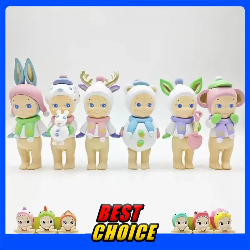 Sonny Angel Winter Wonderland Series Cute Anime Figure Dolls Christmas Tree Ornaments Collectible Toys for Kids Fans Gift 2024