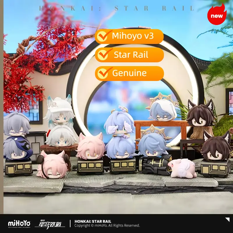 Mihoyo V3 Official Honkai Star Rail Stackable Figures Blind Box Trendy Desktop Decoration Gift Figurine Collectible Ornament