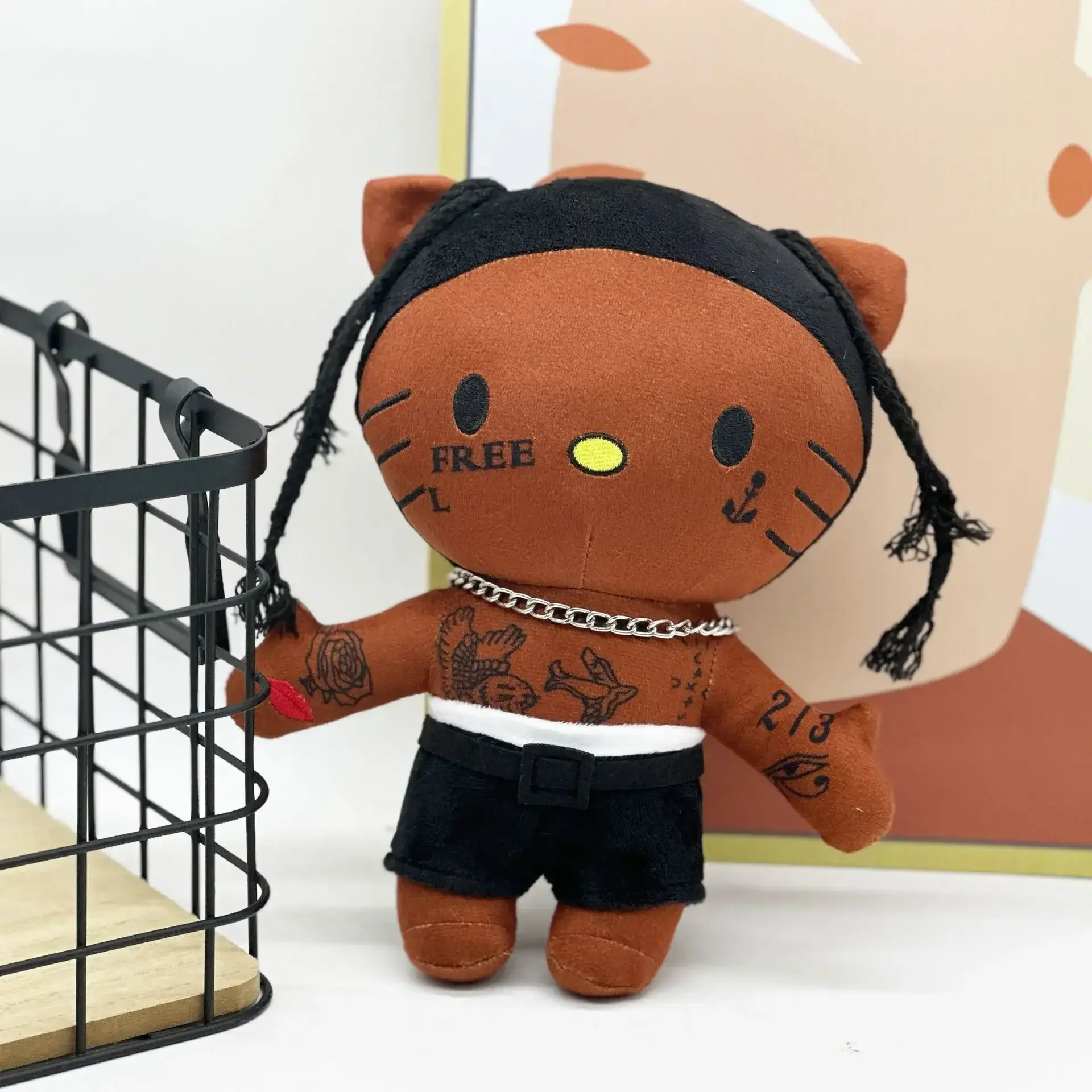 Multiple Styles Hello Kitty Eminem xxxtentacion Frank Ocean Plush Toy Doll with Clothes Stuffed Soft Plush Toys Fans Collect Gif
