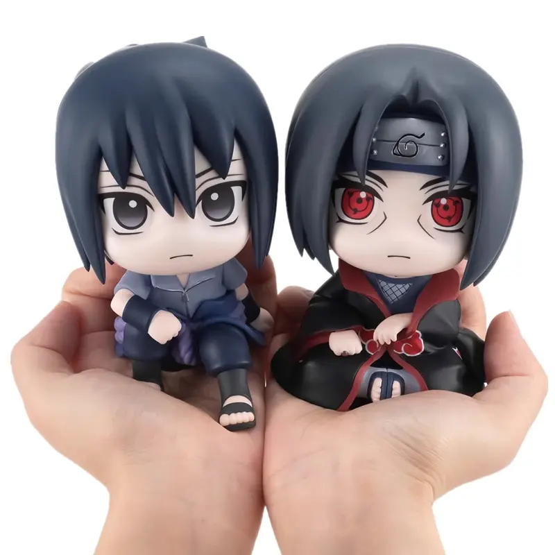 Naruto Popular Q version model cute Sasuke Itachi doll car accessories toy anime character doll Kakashi movable doll