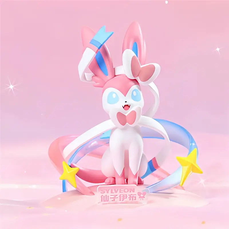 New Genuine 11cm Pokemon Eevee Series Sylveon Glaceon Leafeon Figures Model Collection Anime Toy Doll For Gift
