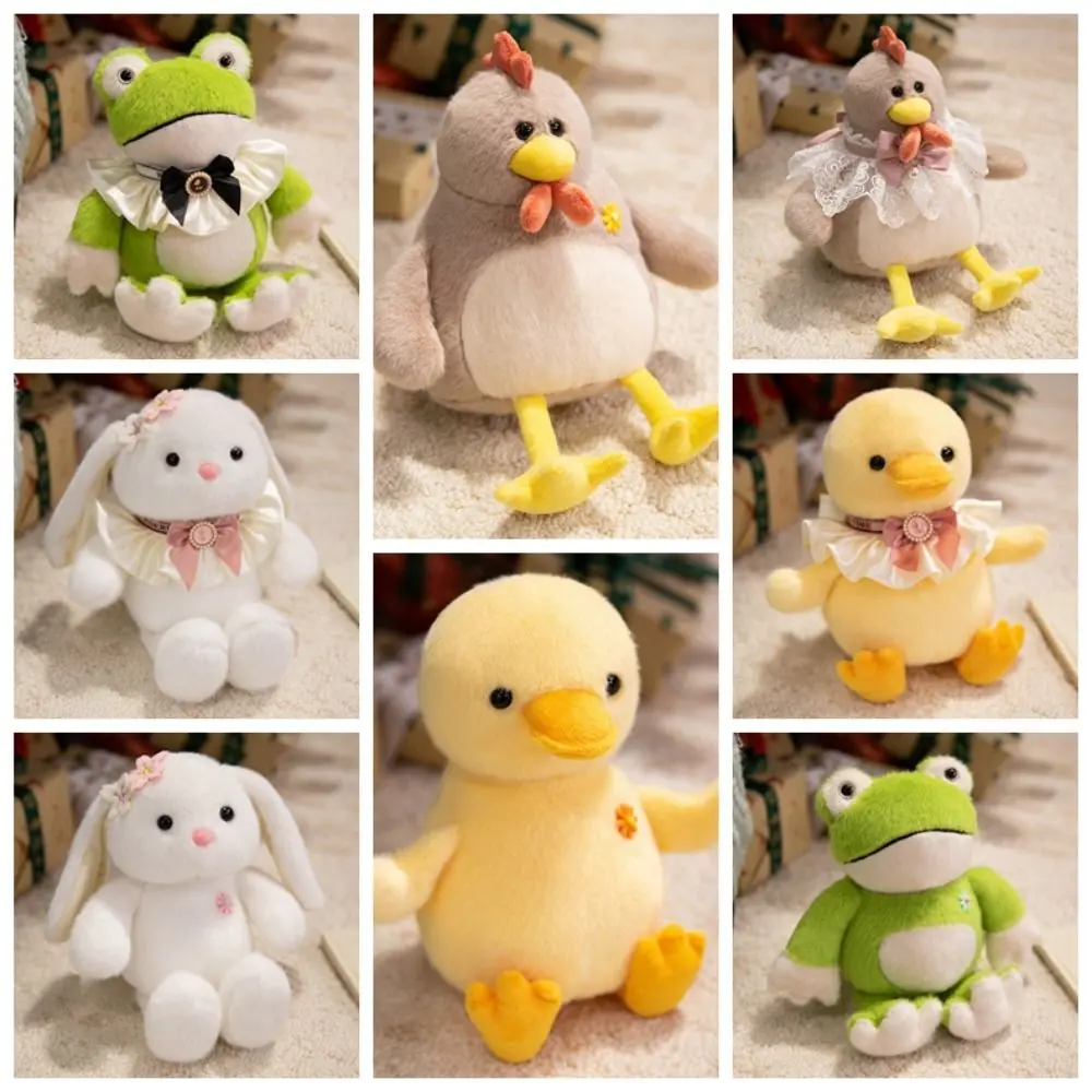 Simulation Yellow Chick Plush Toys Soft Collection Hug Animal Stuffed Doll Cartoon Fluffy Frog Plush Stuffed Toy