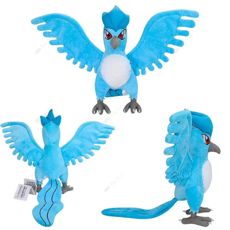 New Arrival Pokemon Legendary Bird Plush Toys Anime Cute Articuno Moltres Zapdos Soft Stuffed Collection Animal Peluche Dolls