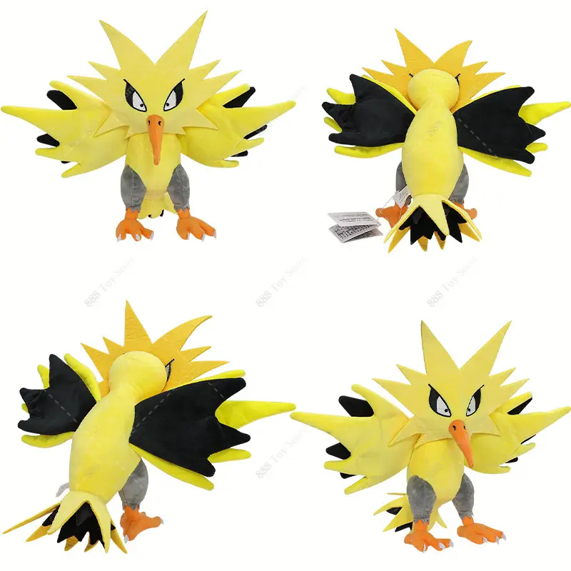 New Arrival Pokemon Legendary Bird Plush Toys Anime Cute Articuno Moltres Zapdos Soft Stuffed Collection Animal Peluche Dolls