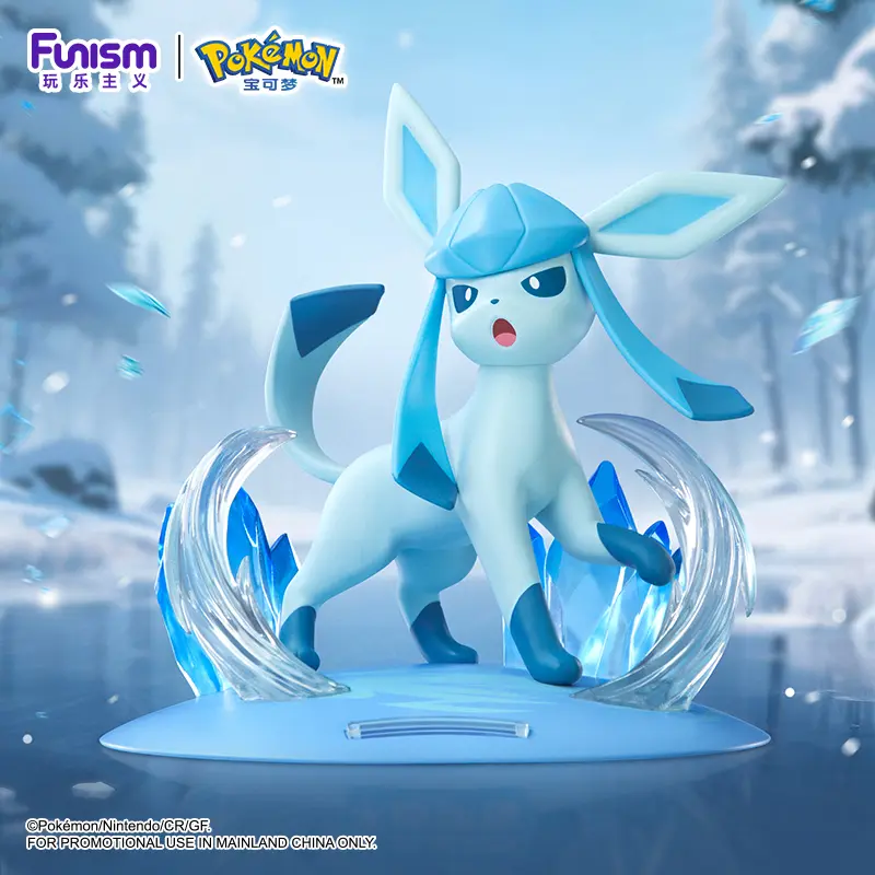 Anime Pokemon Sylveon Leafeon Glaceon Figurine Original Funism Genuine Action Figures Collection Model Ornaments Toys Gifts