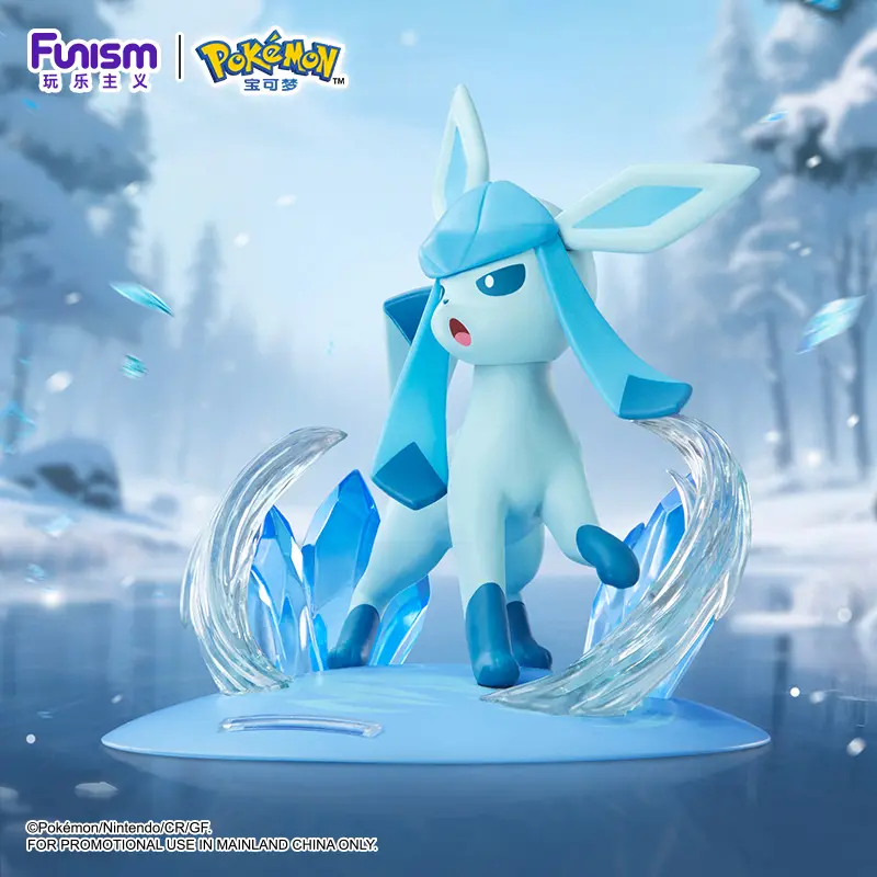 Anime Pokemon Sylveon Leafeon Glaceon Figurine Original Funism Genuine Action Figures Collection Model Ornaments Toys Gifts