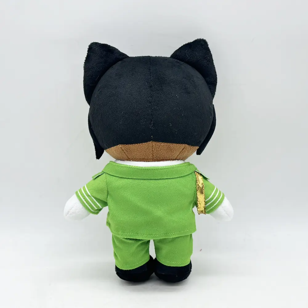 26cm Tyler The Creator Hello Kitty With Green Suit Clothes Plush Doll Figure Stuffed Toys Cute Boys Girls Fans Collect Gifts