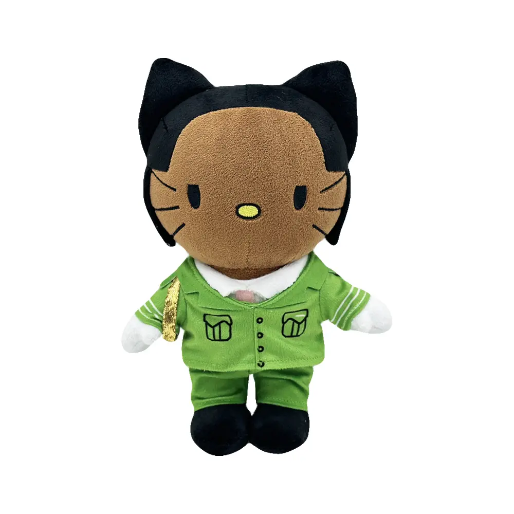 26cm Tyler The Creator Hello Kitty With Green Suit Clothes Plush Doll Figure Stuffed Toys Cute Boys Girls Fans Collect Gifts