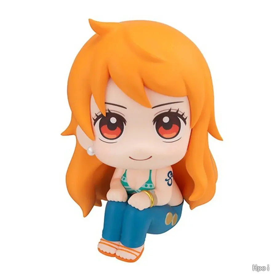 9.5cm ONE PIECE Anime Figure Look Up Luffy/Zoro Action Figure Q Version Kawaii Nami/Sanji Figurine PVC Model Collection Toys
