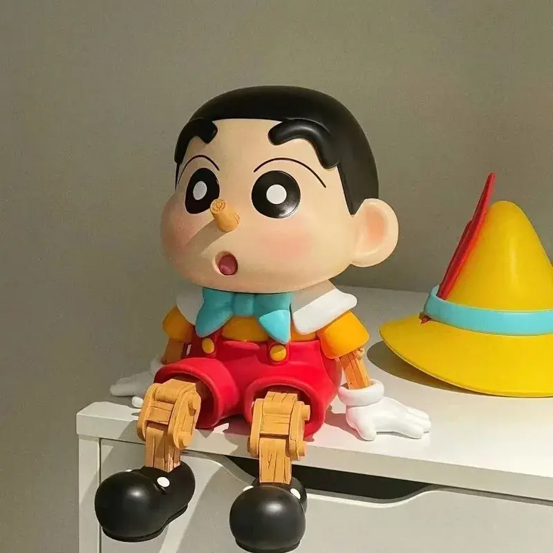 Puppet Crayon Shin-chan Figurine Cosplay Pinocchio Series Blockhead Anime Figure Ornament Action Model Collection Birthday Gifts