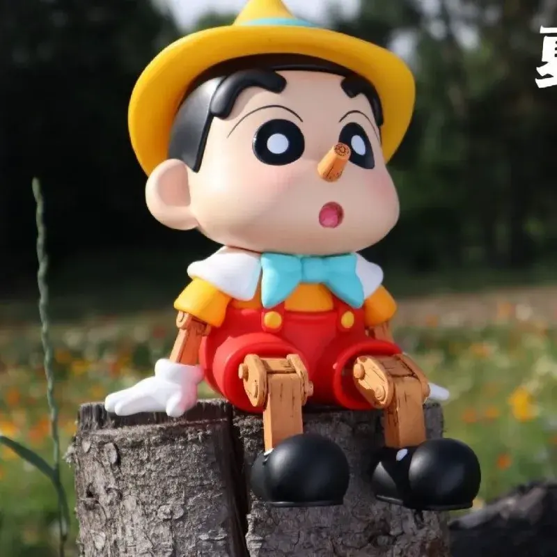 Puppet Crayon Shin-chan Figurine Cosplay Pinocchio Series Blockhead Anime Figure Ornament Action Model Collection Birthday Gifts