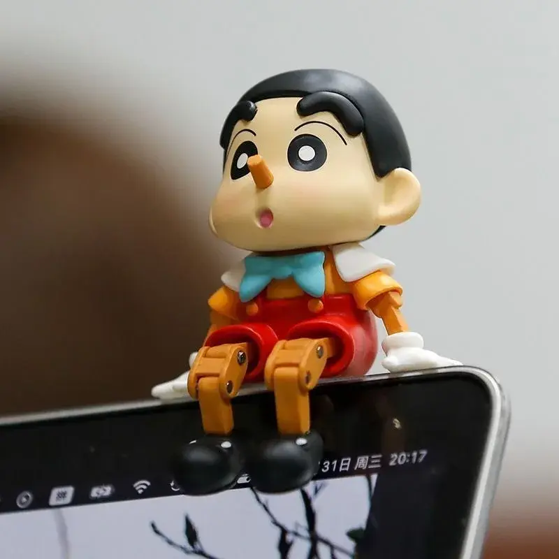 Puppet Crayon Shin-chan Figurine Cosplay Pinocchio Series Blockhead Anime Figure Ornament Action Model Collection Birthday Gifts
