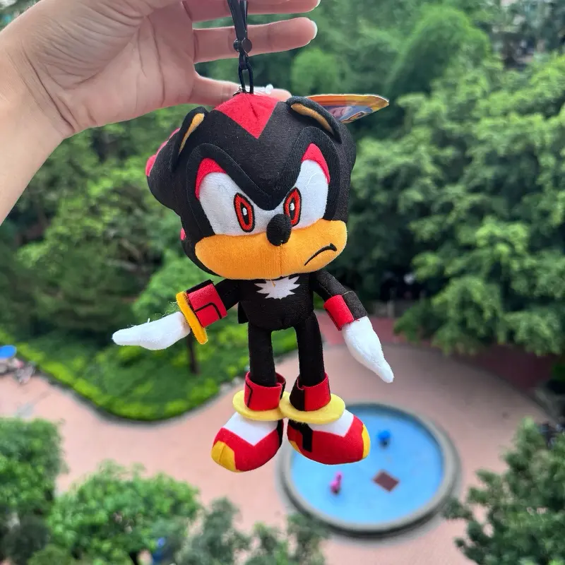 20cm Classic Style Black Shadow Plush Toy Pendant Cotton Filled Children's Soothing Toy Collection Decoration Birthday Gift Gift