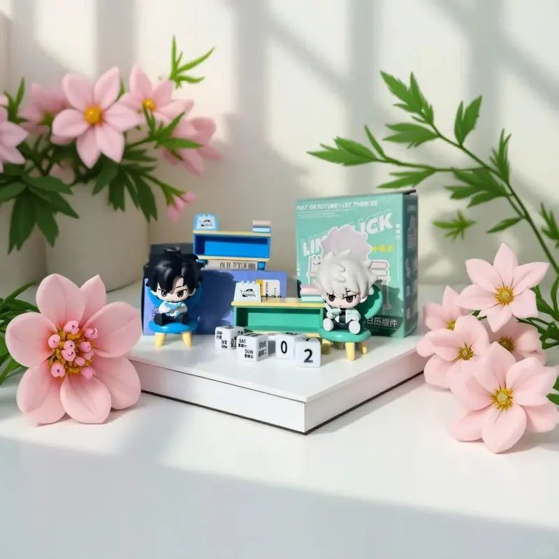 Link Click Desk Calendar China Anime Figure Model Decoration Lucas Charles Kawaii Collection Figurine Desk Friend Birthday Gifts