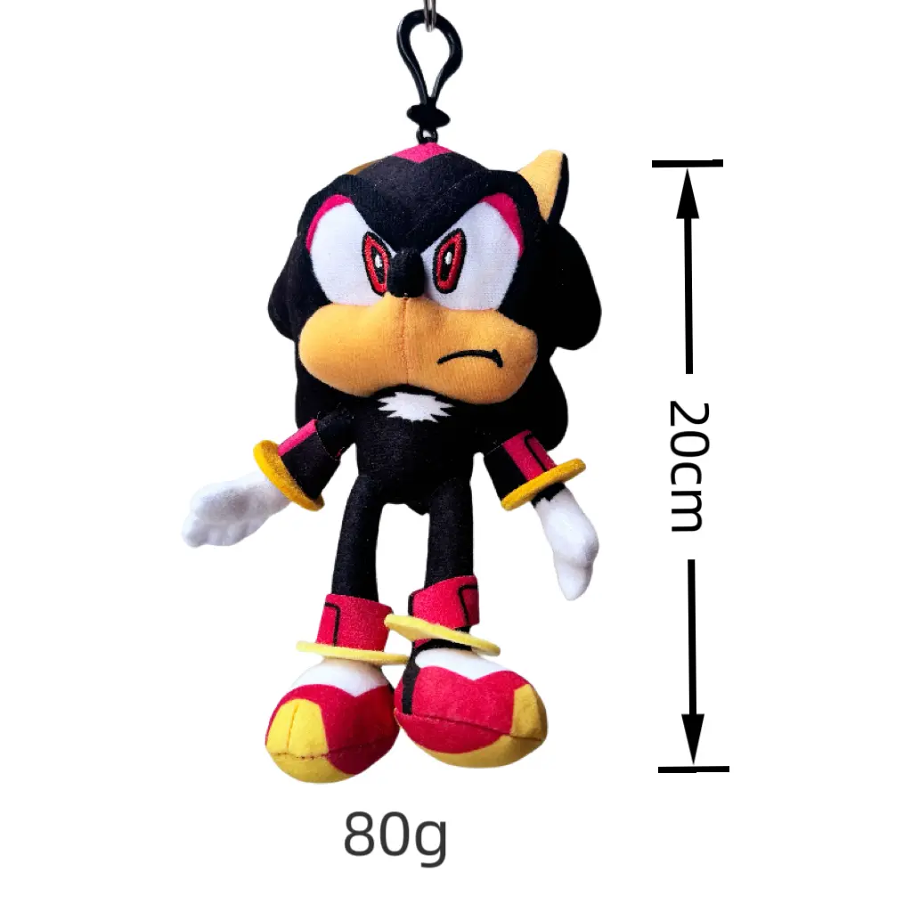20cm Classic Style Black Shadow Plush Toy Pendant Cotton Filled Children's Soothing Toy Collection Decoration Birthday Gift Gift