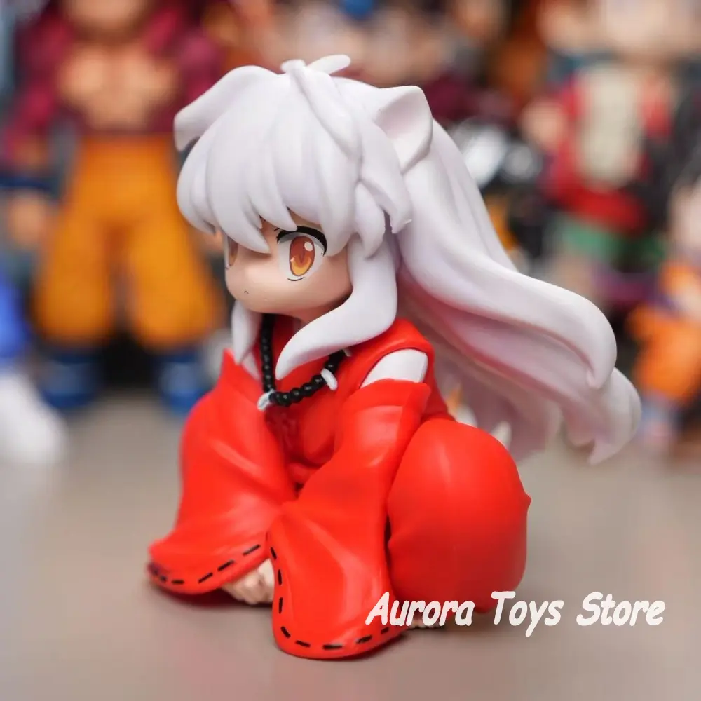 10cm/3.94in Anime INUYASHA Figure Cute Inuyasha Action Figure PVC Collectible Model Toys Desktop Decor Statue Birthday Gifts