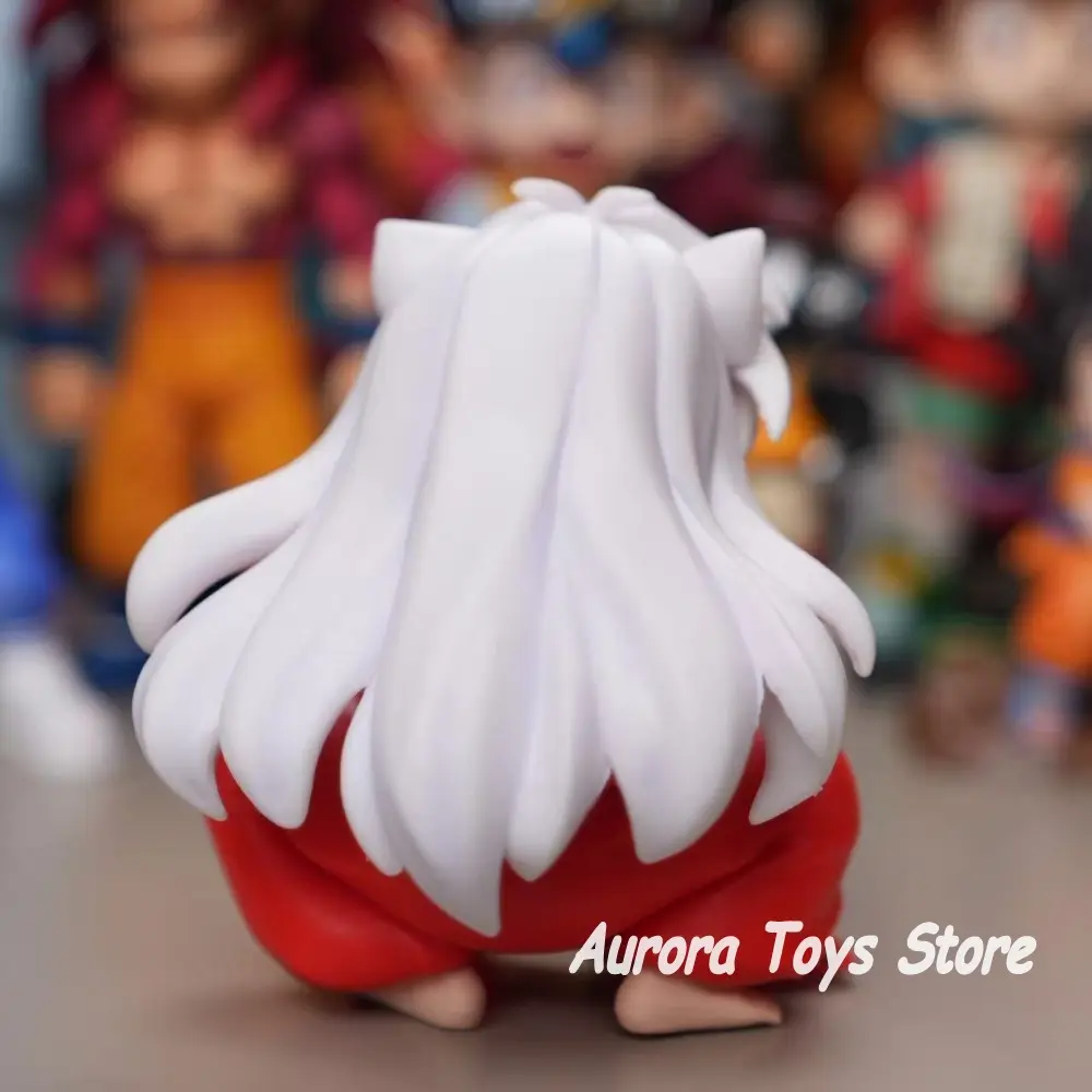 10cm/3.94in Anime INUYASHA Figure Cute Inuyasha Action Figure PVC Collectible Model Toys Desktop Decor Statue Birthday Gifts