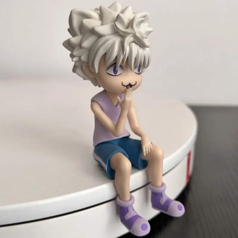 Anime Hunter Hunter Figure Killua Zoldyck Cute Baby Face Sitting Pvc Model Statue Doll Collection Decoration Decor Kid Toy Gift