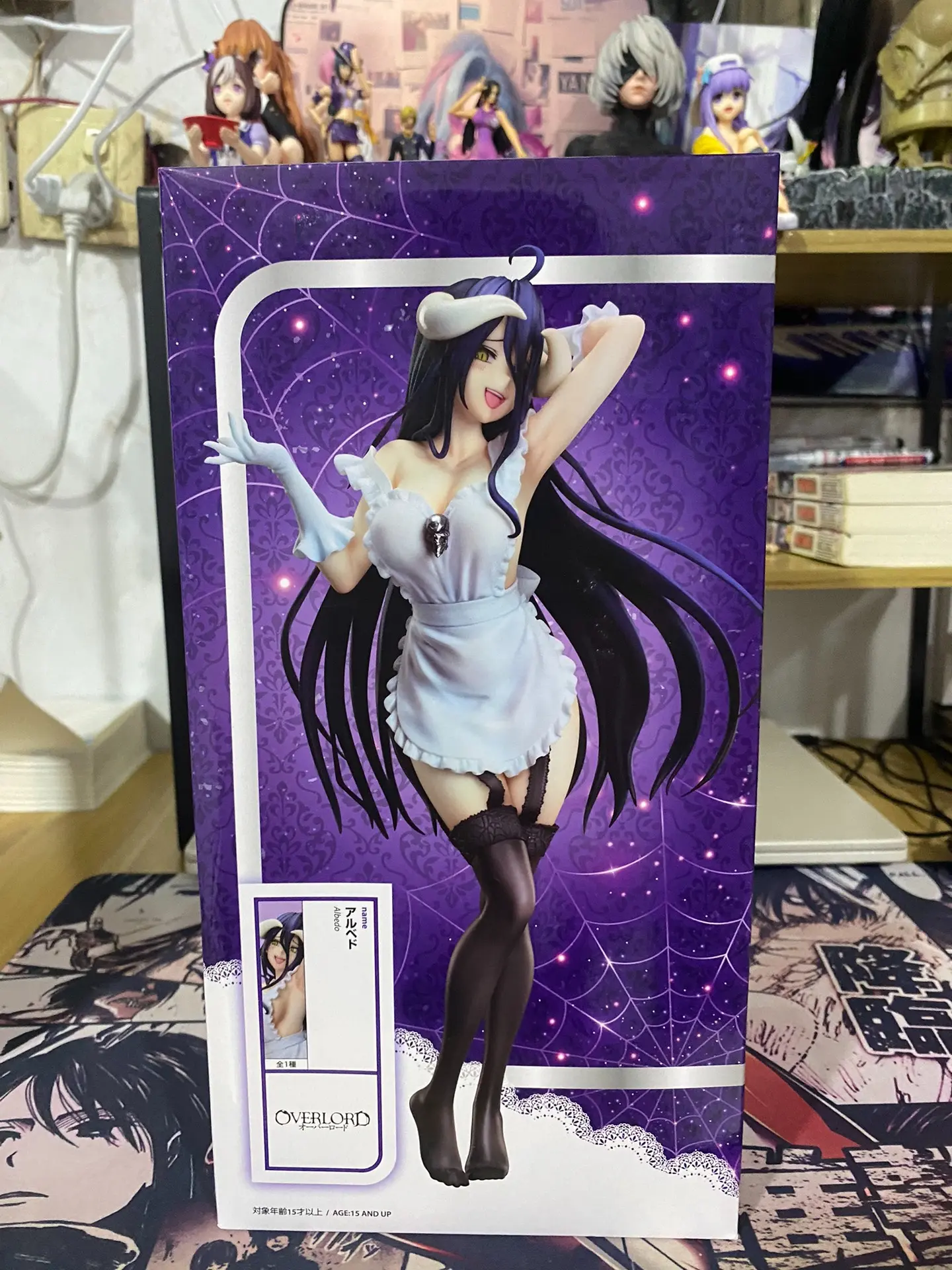 Original FuRyu BiCute Bunnies Overlord Albedo Action Figure 30cm Anime Collectible Toys pvc Model Decoration Birthday Gift