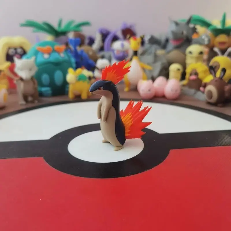 Cyndaquil Quilava Typhlosion Scale World 1:20 Diy 3d Printing Anime Figure Model Desktop Statue Collection Decoration Ornament