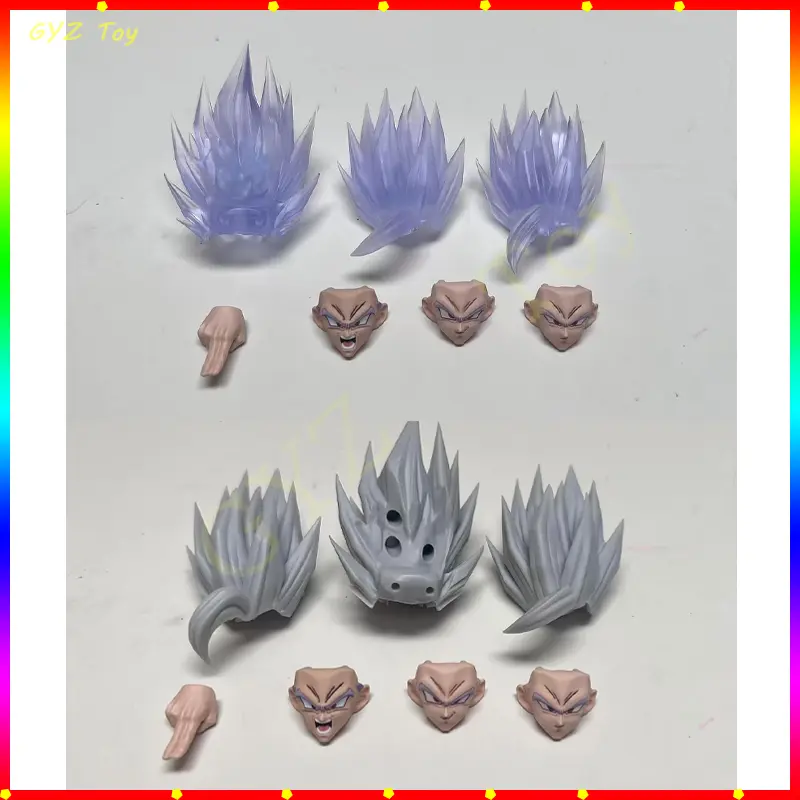 Hot Anime Dragon Ball Beast Gohan 004 005 Headsculpt Hair Accessories Model Kit Figure Collectibles Toys Gifts for Fans Custom