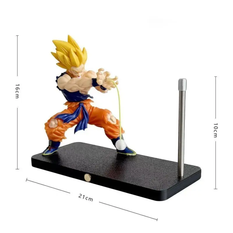 BANDAI Son Goku Vegeta Kamehameha Lamp Figure Dragon Ball Magnetic Levitation Night Light Desk Decor Model Collection Toy Gift