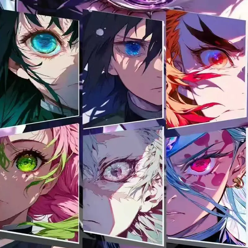 2025 Wholesales Demon Slayer Cards A6 Acrylic Colored Paper Sexy Style Waifu Trading Anime Card Doujin Toy Gifts