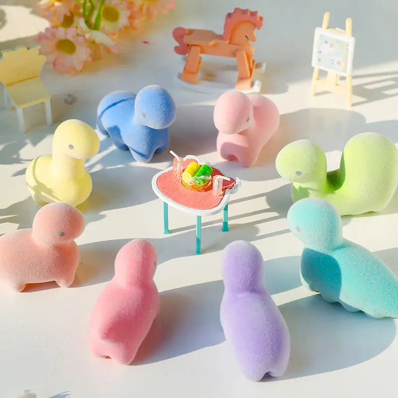 Original Cute Petty Dust Cute Dinosaur Plush Collection Mysterious Blind Box Dinosaur Mini Model Desktop Ornament Festival Gift