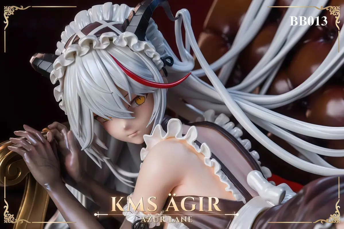 15cm Azur Lane Figure The Dragon Maid In The Port Area Kms Agir Beautiful Figure Desktop Car Ornament Collection Boy Present