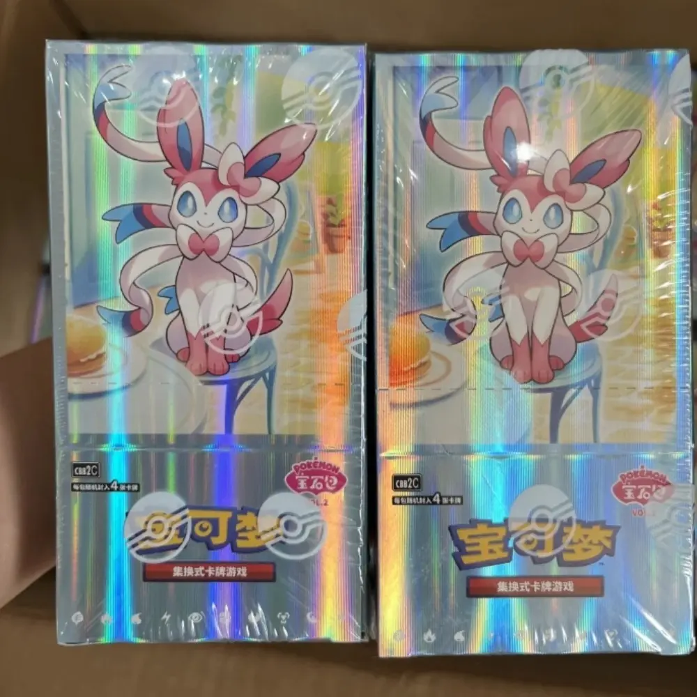 100%Original Pokemon Gem Pack Vol2 Edition Cards Anime Pokemon PTCG Trading Gem Bag 2 Cards Collected Toy Social Birthday Gift