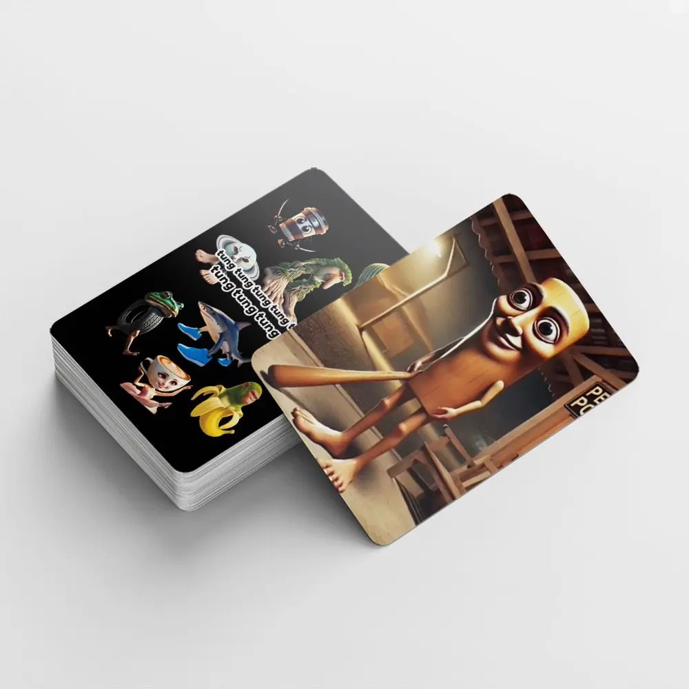 92pcs Tralalero Tralala Cards Anime Italian Brainrot Game Card Tungtung Sahur Photo Collection Kids Party Cosplay Classic Toys