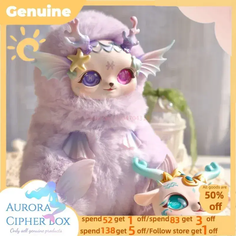 Genuine Blind Box Mobo Star Twelve Constellations Series Mystery Box Soft Plush Vinyl Doll Girl Desktop Collection Surprise Gift